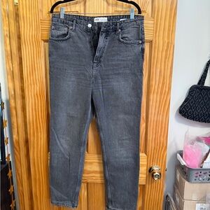 Zara Charcoal Denim Pants the 90’s mom fit